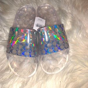Luxury coach slides size 9 in women’s